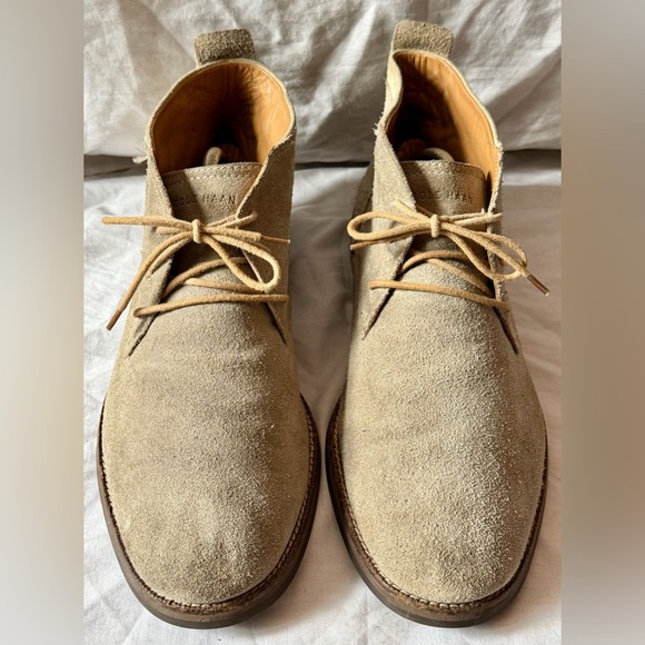 Cole Haan Suede Chukka Boots Men\'s Sz 13 Sand Gray Shoes Preppy C23872